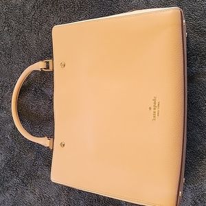 KATE SPADE TRIPLE COMPARTMENT SATCHEL IN WARM BEIGE